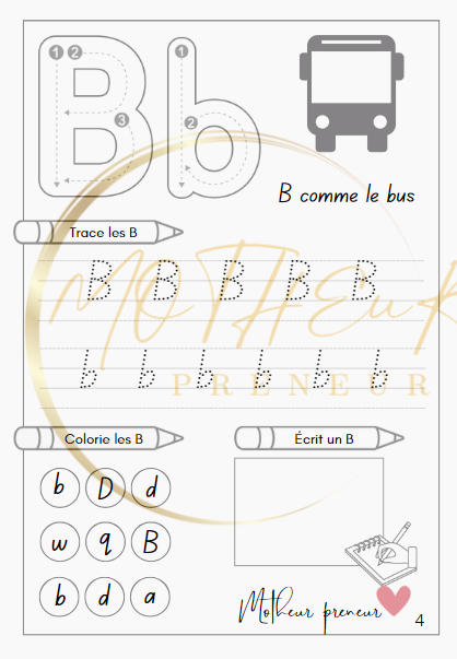 Livret apprendre à écrire les lettres de l'alphabet